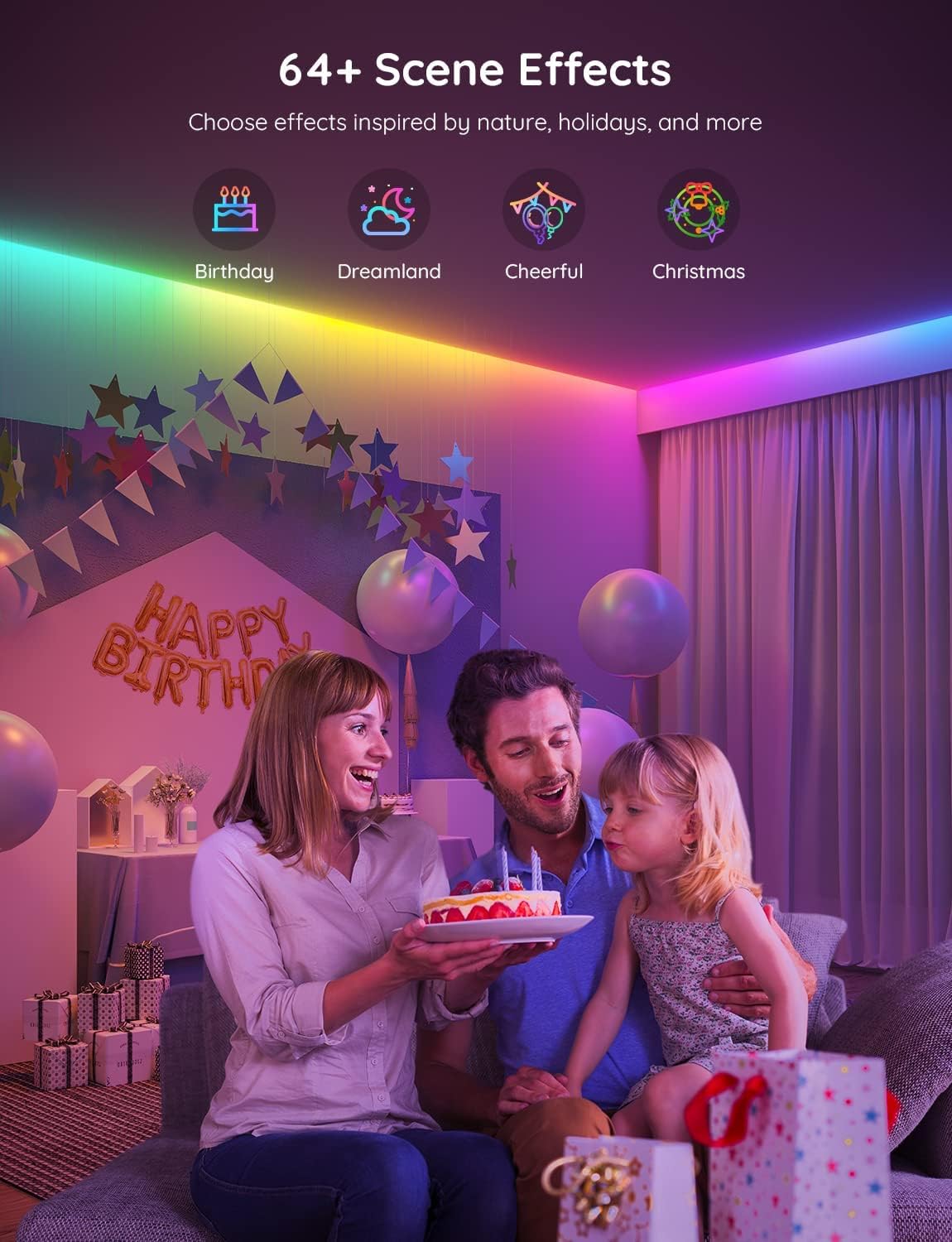 Govee 16.4ft RGBIC LED Strip Lights, LED Lights for Bedroom, APP Control - Image 4